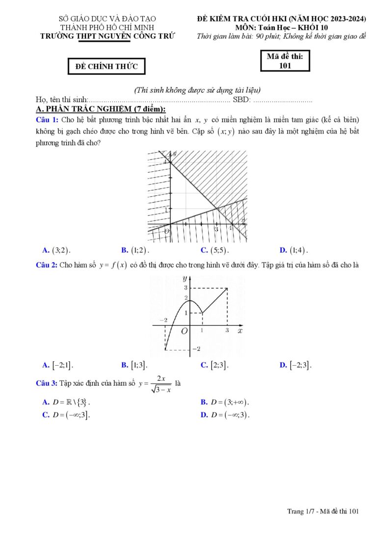 de-kiem-tra-cuoi-hoc-ky-1-toan-10-truong-thpt-nguyen-cong-tru-nam-hoc-2023-2024 - Trang 1