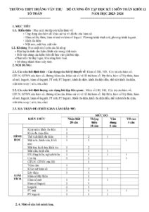 de-cuong-on-tap-hoc-ky-i-mon-toan-lop-12-nam-hoc-2023-2024-truong-thpt-hoang-van-thu - Trang 1