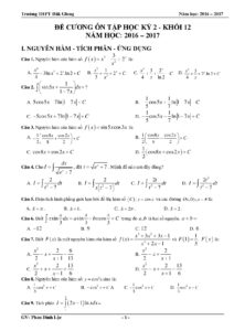 de-cuong-on-tap-hoc-ky-2-mon-toan-lop-12-nam-hoc-2016-2017 - Trang 1