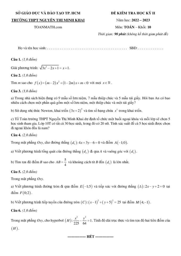 de-kiem-tra-hoc-ky-ii-toan-10-nam-2022-2023-truong-thpt-nguyen-thi-minh-khai - Trang 1