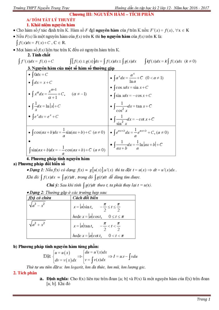 tong-hop-ly-thuyet-va-bai-tap-trac-nghiem-toan-12-hoc-ky-2 - Trang 1