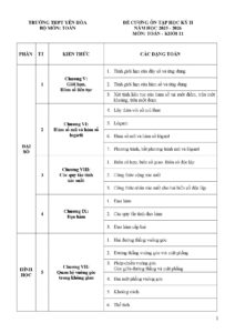 de-cuong-on-tap-hoc-ky-ii-toan-lop-11-truong-thpt-yen-hoa - Trang 1